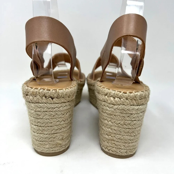 Soludos Tan Leather Slingback Platform Minorca Espadrille Sandals Size 10 - Picture 10 of 14
